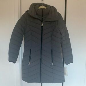 NWT DKNY Gray Quilted Coat
